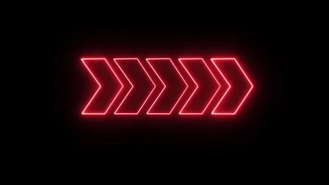 Right arrow neon icon Stock Footage 298823204
