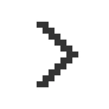 Right arrow pixelated ui icon Stock Illustration
