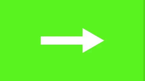 Right arrow pointing icon green screen animation Stock Footage 310185891