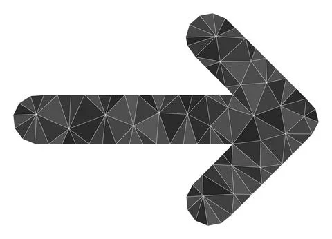 Right Arrow Polygonal Mocaic Icon 스톡 일러스트