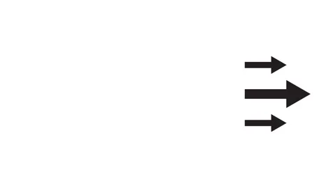 Right arrow for road direction animation isolated on white background Video stock 319836065