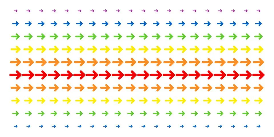 Right Arrow Shape Halftone Spectral Effect 库存插图