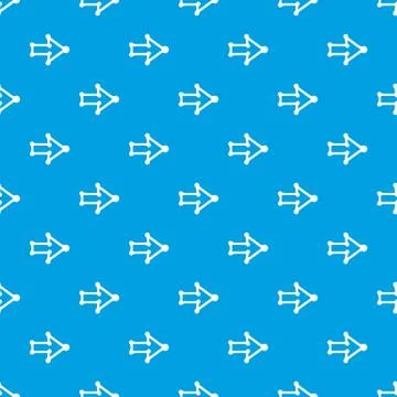 Right arrow with thick contour pattern vector seamless blue Illustrazione stock