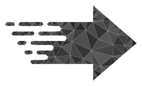 Right Arrow Triangle Mocaic Icon 스톡 일러스트
