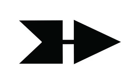 Right Arrow Vector Logo イラスト素材