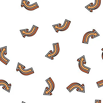 Right arrow vector seamless pattern Stock Illustration