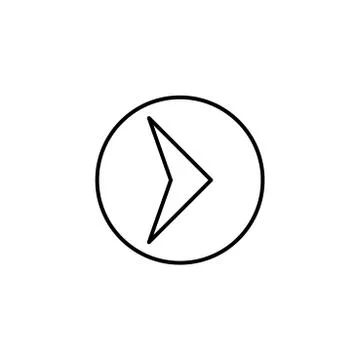 Right Arrow Vector simple Icon Illustrazione stock