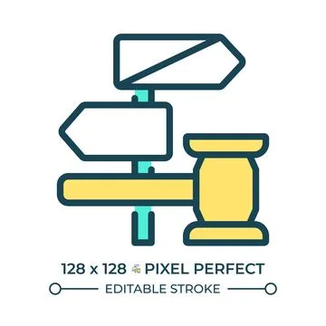 Right to be considered innocent pixel perfect line color icon Stock-Illustration