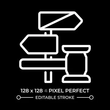 Right to be considered innocent pixel perfect white line icon in negative spa Stock Illustration
