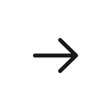Right black arrow flat vector icon Stock Illustration
