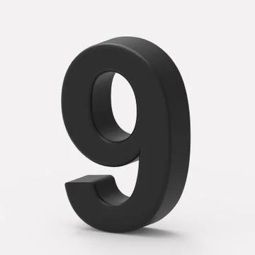 Right black number 9 Stock Illustration