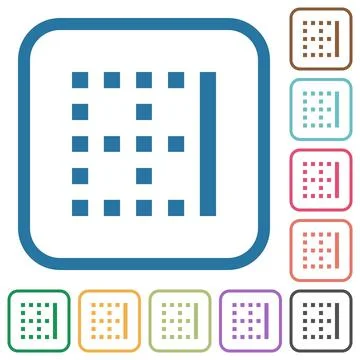 Right border simple icons Stock Illustration