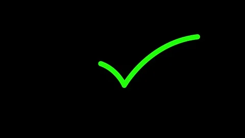 Right check mark icon transparent background. isolated tick mark or confirm.. Stock Footage 346490357