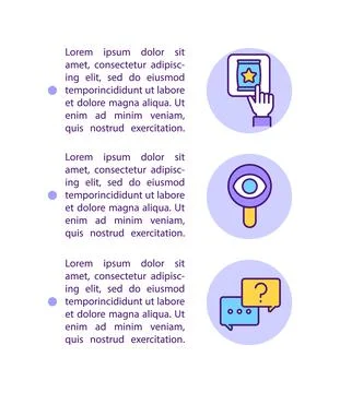 The right to choose and be informed concept line icons with text Stock Illustration