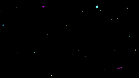 Right Confetti Party (Black Background) 4K Stock Footage 303410063
