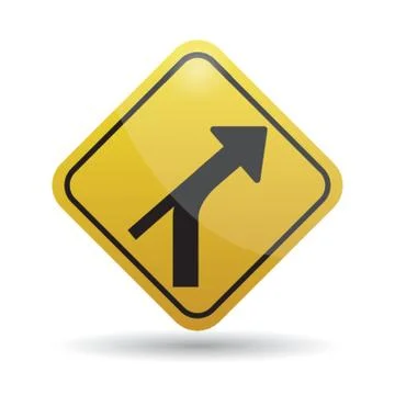 Right Curve Out Intersection Ilustração Stock