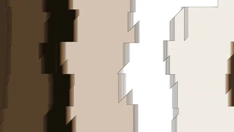 Right-Directed Geometric Layer Animation Video Shape Pattern Sideway Brown Stock Footage 323768775