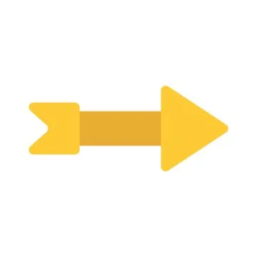 Right direction arrow flat style icon vector design Illustrazione stock
