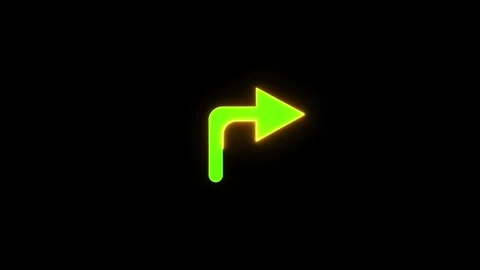 Right direction arrow icon animation on black background. Stock Footage 314923599