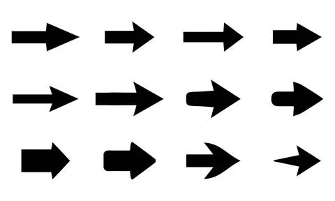 Right Direction Arrow Icons for Navigation and UI Illustration