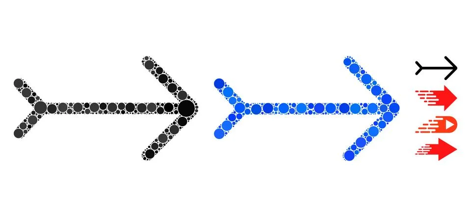 Right Direction Composition Icon of Circles 스톡 일러스트