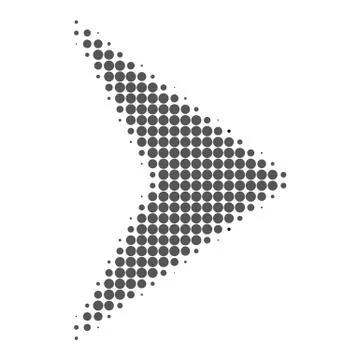 Right Direction Halftone Dotted Icon Illustrazione stock