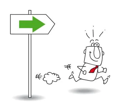 Right direction Stock Illustration
