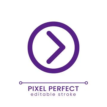 Right direction pointer pixel perfect RGB color ui icon Stock Illustration