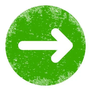 Right Direction Scratched Icon Vector Stock Illustration