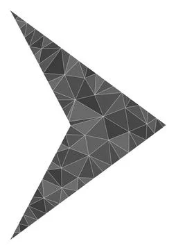 Right Direction Triangle Mocaic Icon Illustrazione stock
