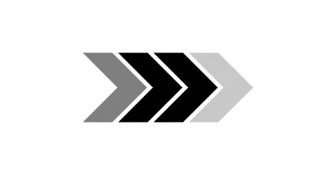 Right directional arrow loop animation. Arrow moving right on black background. Stock Footage 328029521