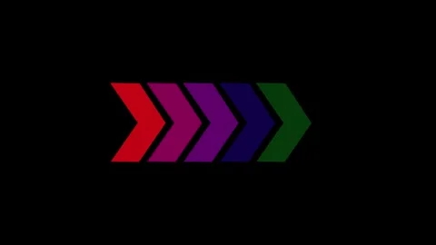 Right-directional arrow loop animation. black background. Stock Footage 336977889