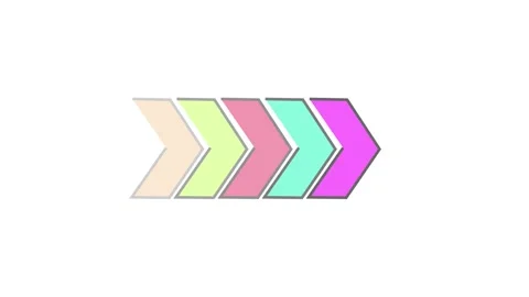 Right-directional arrow loop animation, white background. Stock Footage 336977892