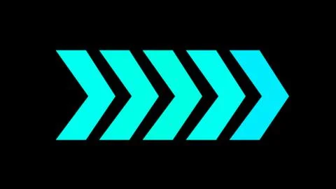 Right-directional arrow loop animation. Animated arrows for the overlay vid.. 库存插图