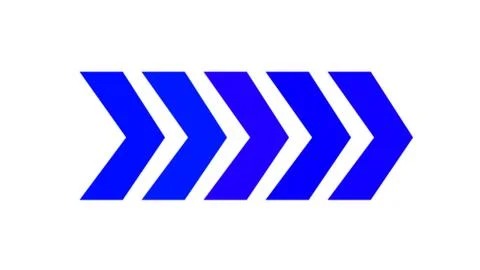 Right-directional blue arrow loop animation. Animated arrows for the overla.. Stock Illustration