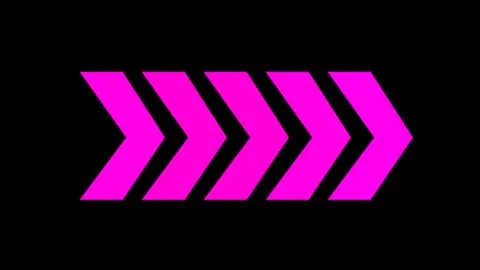 Right-directional purple arrow loop animation. Animated arrows for the over.. Stock Illustration