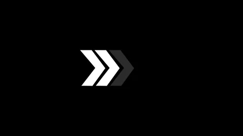 Right-directional red arrow loop animation. Arrow direction sign animation. Stock Footage 308400364