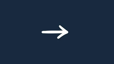 Right dirrection hand drawn doodle arrow motion graphic Stock Footage 297342454