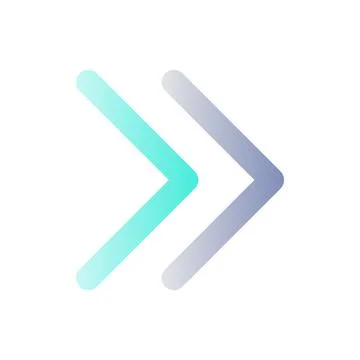 Right double arrow flat gradient color ui icon 스톡 일러스트