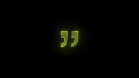 Right double quote stroke icon glowing neon animation Stock Footage 289520679