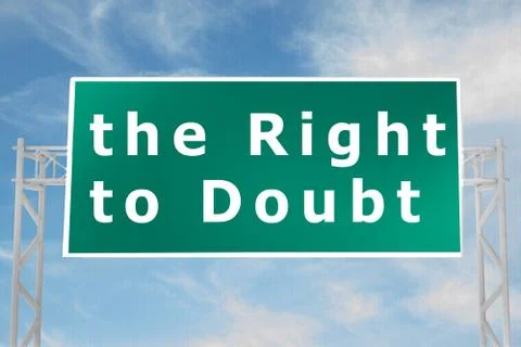 The Right  to Doubt concept Illustrazione stock