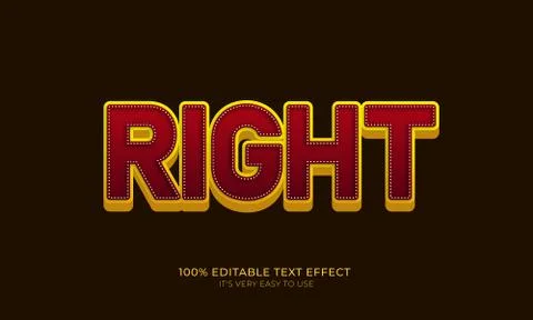 Right editable stylish text effect, Realistic 3d blood text effect Stock Illustration