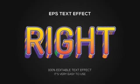 Right editable stylish text effect, Realistic 3d blood text effect Stock Illustration
