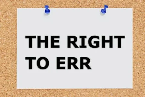 The Right to Err concept Illustrazione stock