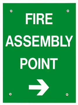 Right to the Fire Assembly Point Stock Illustration