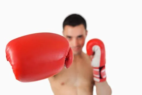 Right fist attacking Stock Photos
