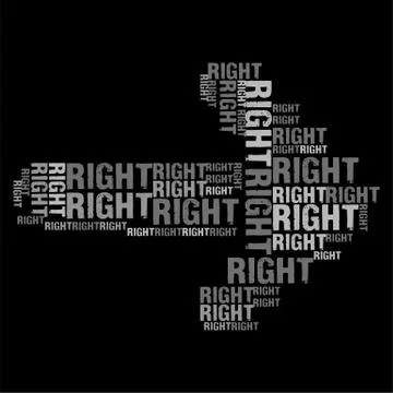 Right Gray Stock Illustration