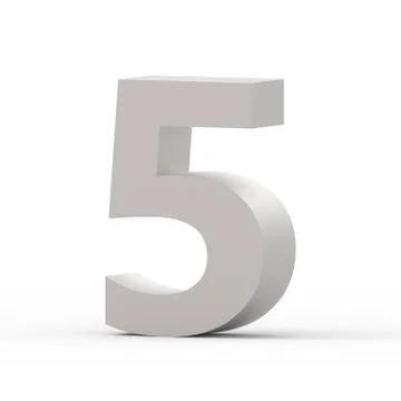 Right grey number 5 Stock Illustration