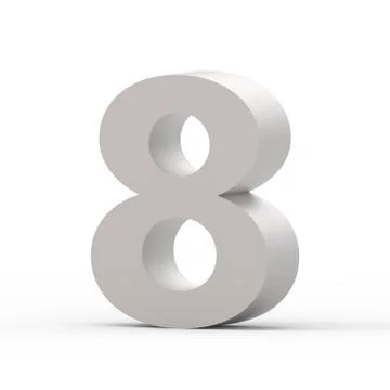 Right grey number 8 Stock Illustration