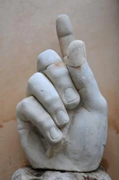Right hand of colossus of constantine Stock Photos
